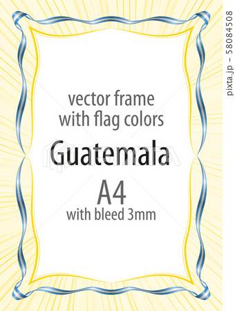 Frame and border of ribbon with the colors of the 58084508