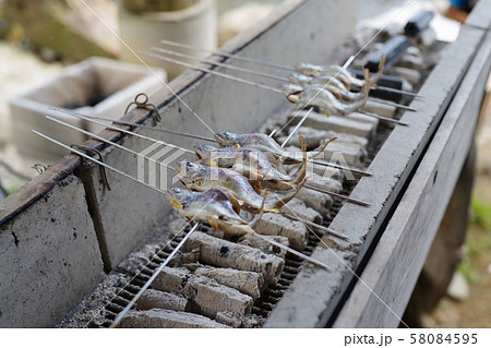 アマゴの塩焼きの写真素材