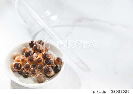 タピオカ、日本、コピースペース 58085025