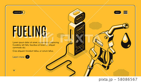 site template with fueling, gas station 58086567