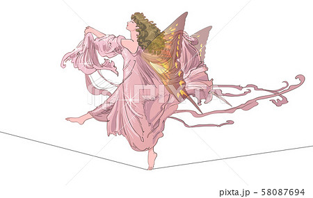 糸の上を渡る妖精 58087694