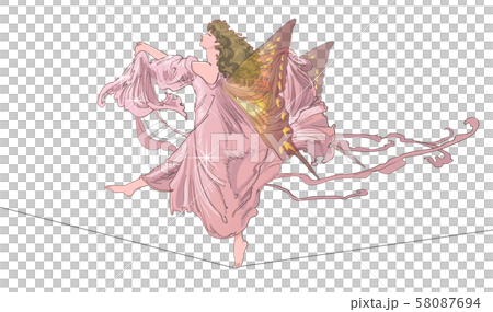 糸の上を渡る妖精 58087694