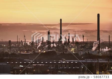 Dramatic Industrial Landscape 58087733