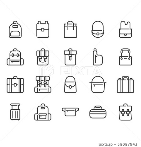 Bag icon set.Vector illustration 58087943