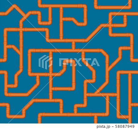 Seamless pattern of sewer pipe. Seamless pattern of sewer pipe. 58087949