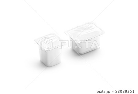 Blank white yogurt box mock up isolated, different sizes Blank white yogurt box mock up isolated, different sizes 58089251