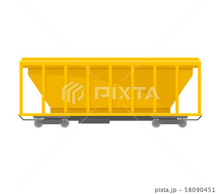 Open Yellow Rail Tank For Bulk Products Vector Illustration Open Yellow Rail Tank For Bulk Products Vector Illustration 58090451