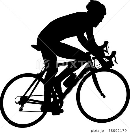 High Quality Race Bicyclist Silhouette 1のイラスト素材