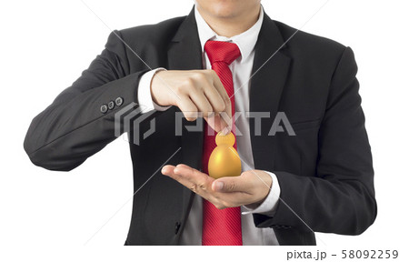business man invest in gold egg , concept risk investment in trading asset business man invest in gold egg , concept risk investment in trading asset 58092259