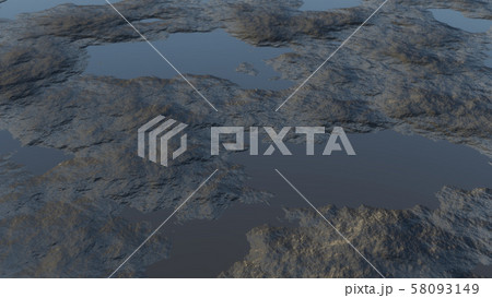 Mud and water. 3D illustration 58093149