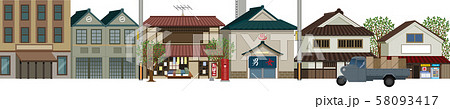 レトロ街_1看板文字なし_人物なし 58093417
