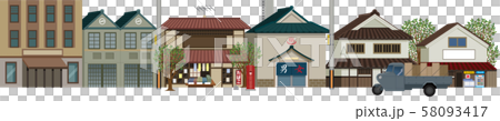 レトロ街_1看板文字なし_人物なし 58093417