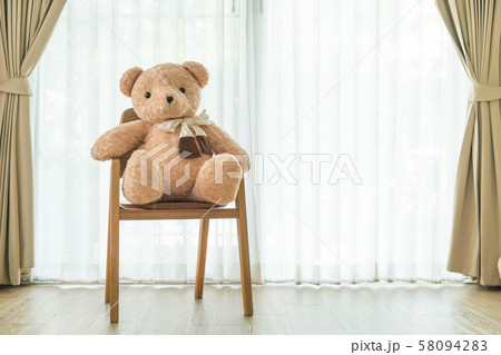 bear doll on chair bear doll on chair 58094283