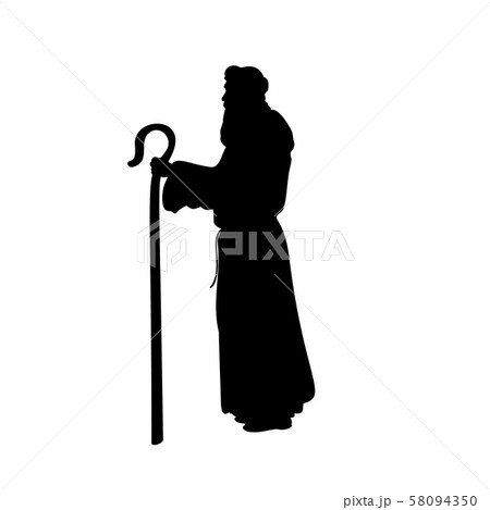 Holiday silhouettes christmas Nativity Shepherd 58094350