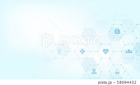 Abstract medical background with flat icons and symbols. Template design with concept and idea for Abstract medical background with flat icons and symbols. Template design with concept and idea for 58094432