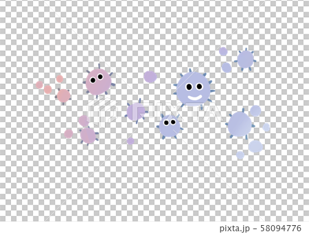 浮遊するウィルス　埃　ちり　汚染物質 58094776