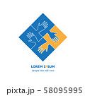 Four organization cooperation icon logo - four 58095995