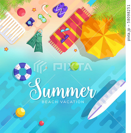 summer vecetion time background vector illustration concept summer vecetion time background vector illustration concept 58098251