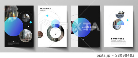 Vector layout of A4 format modern cover mockups design templates for brochure, flyer, booklet Vector layout of A4 format modern cover mockups design templates for brochure, flyer, booklet 58098482