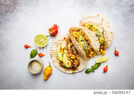 Mexican tacos with meat Mexican tacos with meat 58099147