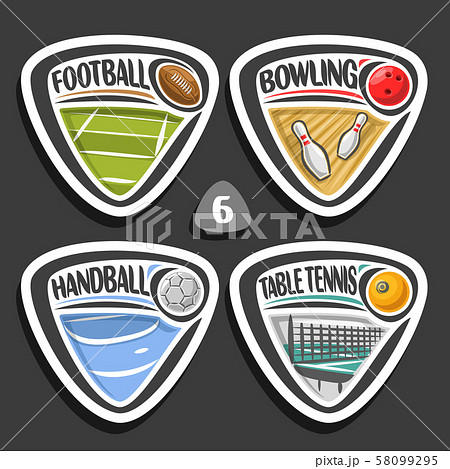 Vector set of sport logos Vector set of sport logos 58099295