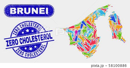 Assembly Brunei Map and Grunge Zero Cholesterol Stamp Seals Assembly Brunei Map and Grunge Zero Cholesterol Stamp Seals 58100886