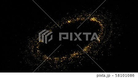 Golden glitter light circle tail, sparkling shine 58101086