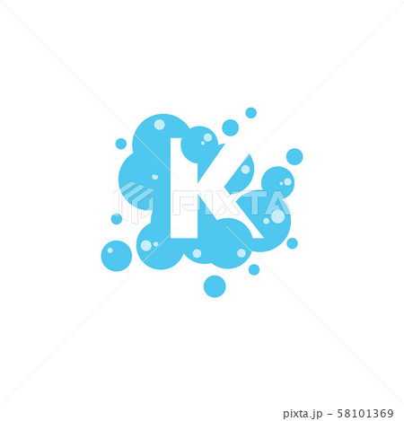 Bubble with initial letter k graphic design 58101369