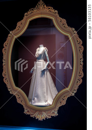 evening dress in a frame on a mannequin glamour 58103135