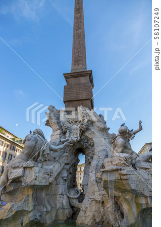Fountain of the Four Rivers in Piazza Navona Fountain of the Four Rivers in Piazza Navona 58107249