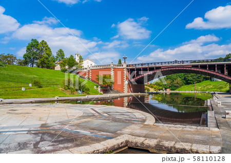 八王子市 長池公園 長池見附橋 移築された旧四谷見附橋 八王子市 長池公園 長池見附橋 移築された旧四谷見附橋 58110128