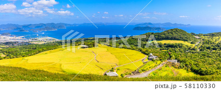 鬼岳園地　五島列島　福江島　パノラマ　【長崎県五島市】 58110330