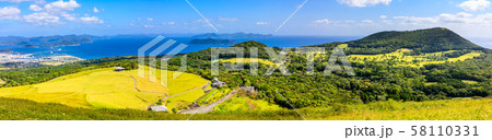 鬼岳園地　五島列島　福江島　パノラマ　【長崎県五島市】 58110331