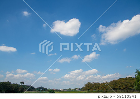 見沼自然公園前の農耕地風景 さいたま市緑区 見沼自然公園前の農耕地風景 さいたま市緑区 58110541