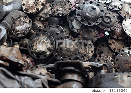 Old engine parts, steel and used car parts, for engineering. Selective focus. Old engine parts, steel and used car parts, for engineering. Selective focus. 58111042