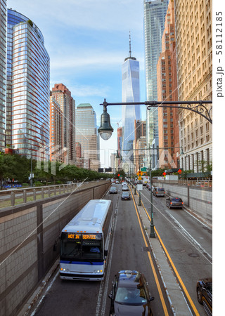 Financial district, from Battery Park. View of the 58112185