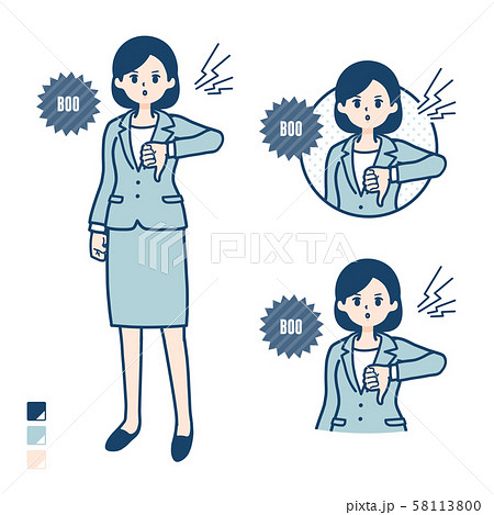 Simple Suit Business Woman Booingのイラスト素材