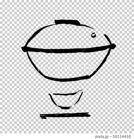 Pot (hand-drawn illustration of ink) 58114438