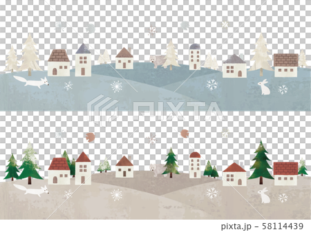 House, tree and animal Christmas 2 pattern 58114439