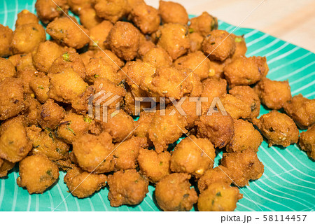 Indian traditional food - Mini Dhal Fritters 58114457