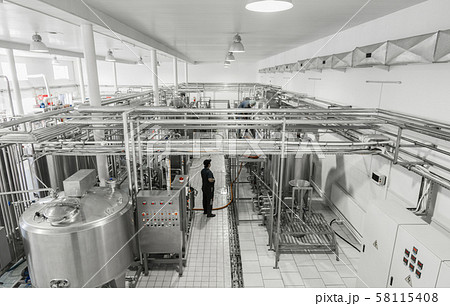 equipment at the milk factory 58115408
