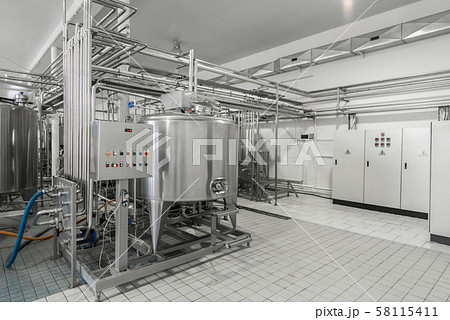 equipment at the milk factory 58115411