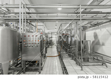equipment at the milk factory 58115412