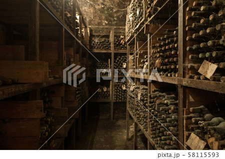 a wine cellar with bottles a wine cellar with bottles 58115593