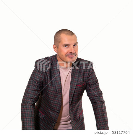 friendly adult man isolated on white background friendly adult man isolated on white background 58117704