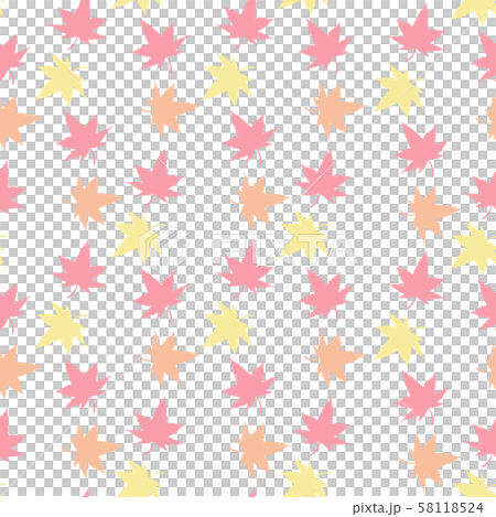 Pale autumn leaves seamless pattern vertical line 58118524