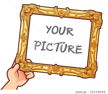 Golden frame in cartoon style Golden frame in cartoon style 58120049