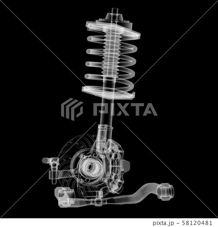 X-ray Car suspension and brake disk 58120481