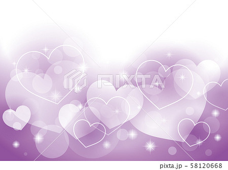 ハート キラキラ 背景 紫のイラスト素材