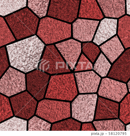 ステンドグラス パターン（赤）のイラスト素材 [58120795] - PIXTA